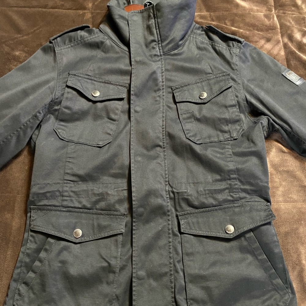 Diesel only the brave MENS military field black jacket